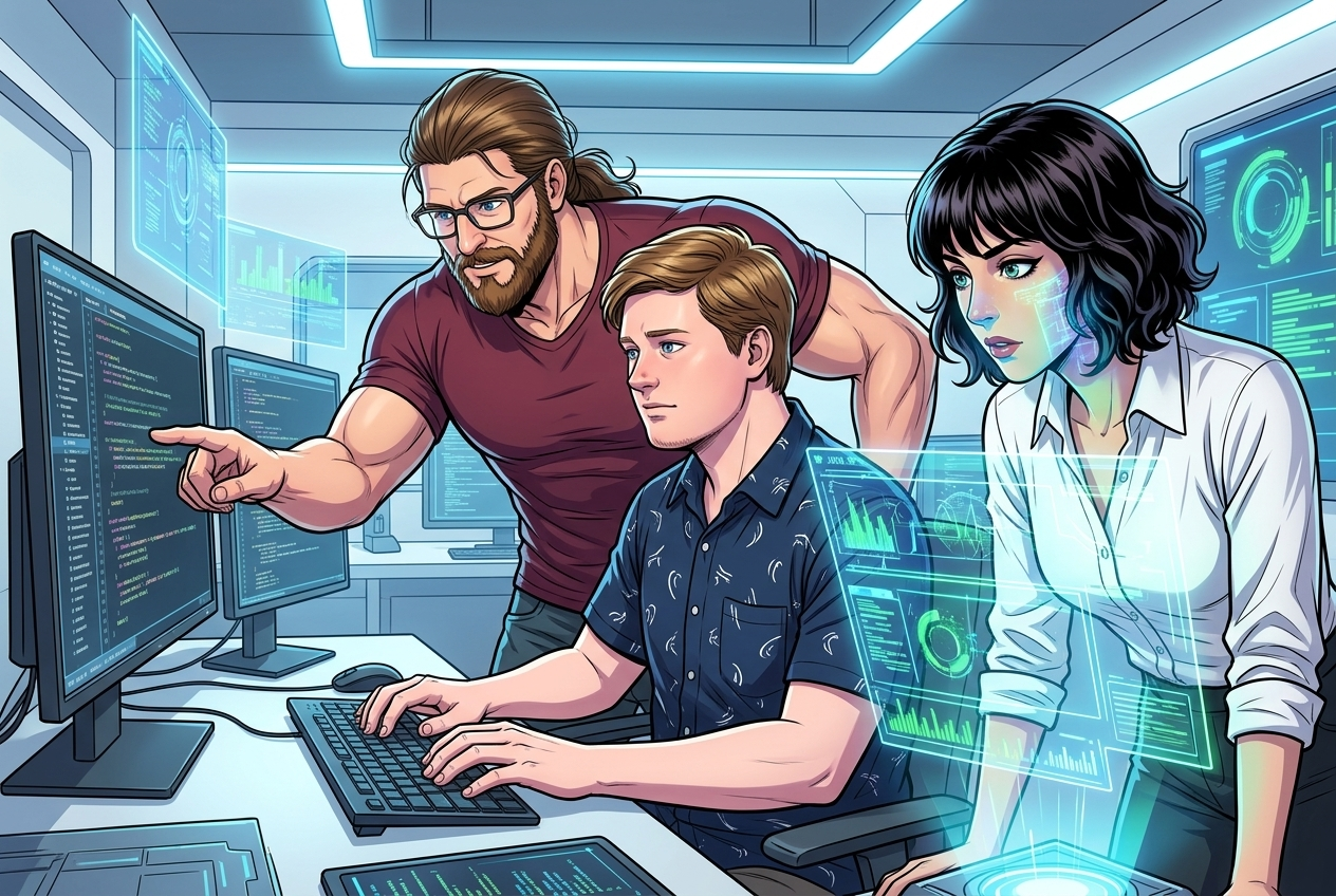 Diederik, Alejandra and Timothee inventing new learning algorithms